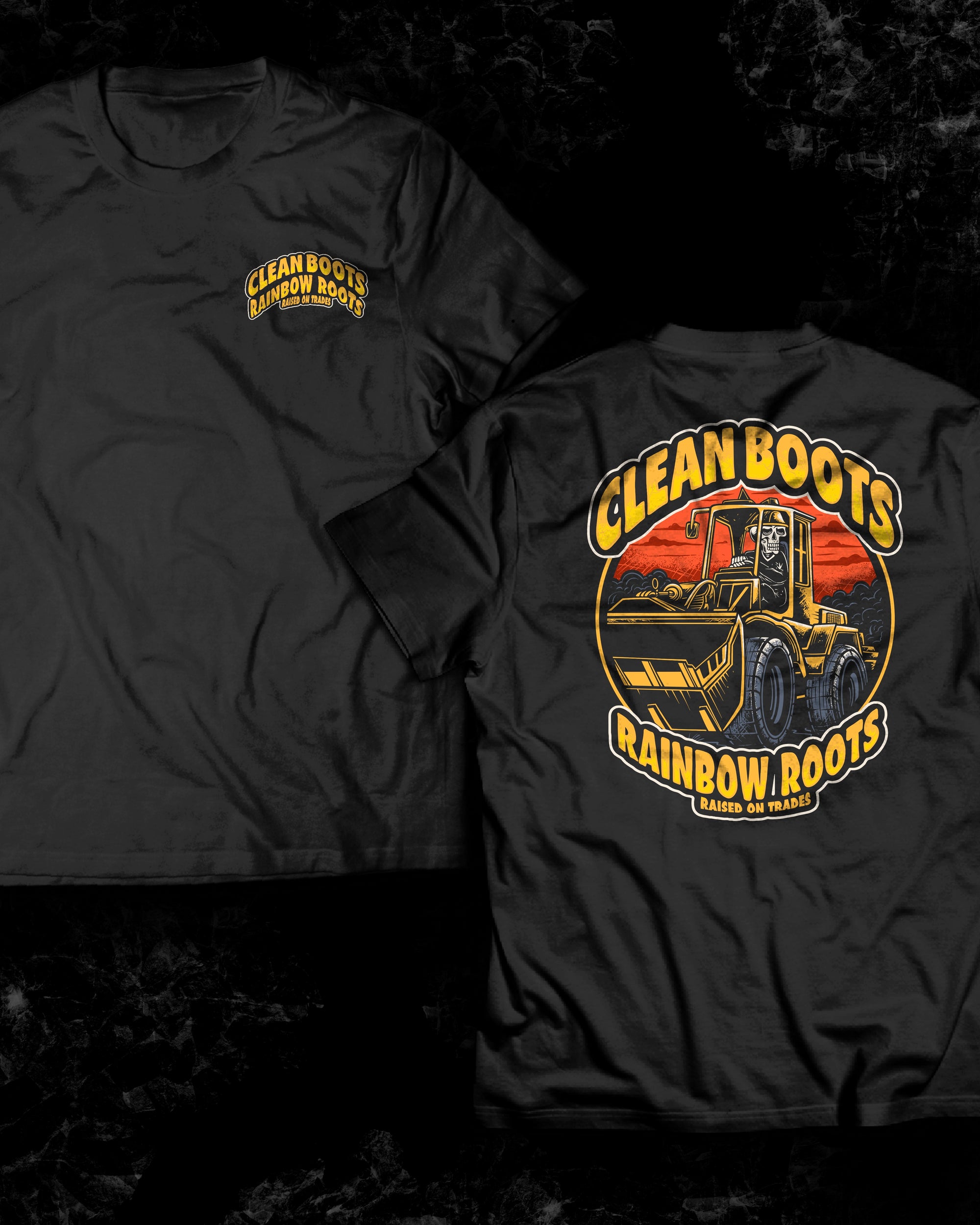 Clean Boots Rainbow Roots Operator Tee