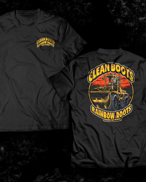 Clean Boots Rainbow Roots Operator Tee